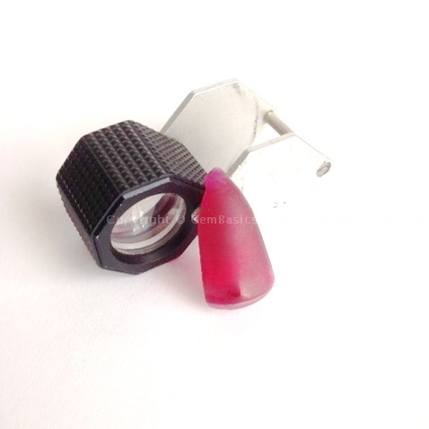 Verneuil synthetic ruby split boule